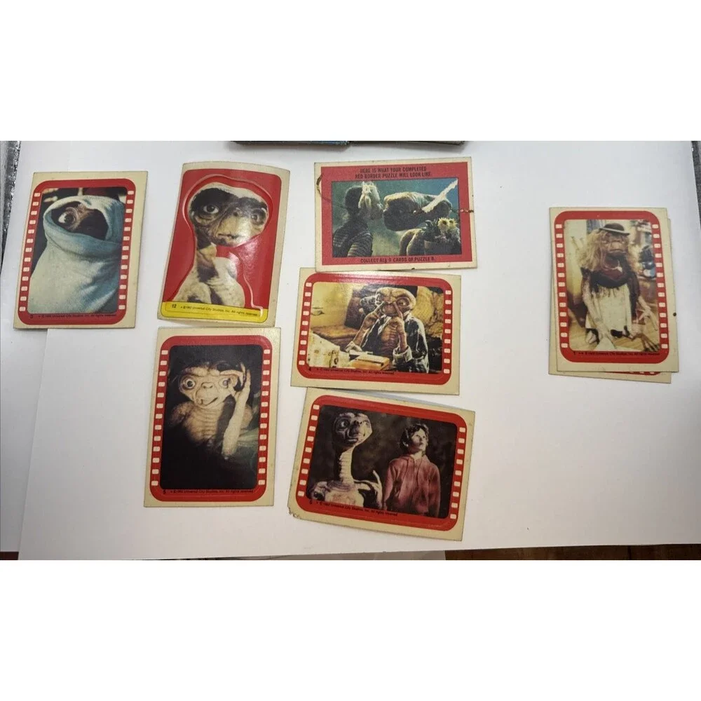 1982 E.T. Movie Trading Cards - Lot of 77 plus 8 Sticker Card